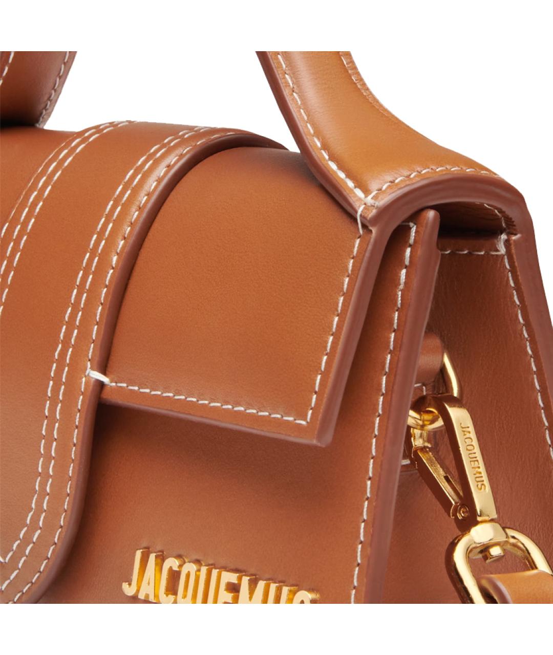 JACQUEMUS Коричневая сумка с короткими ручками, фото 4