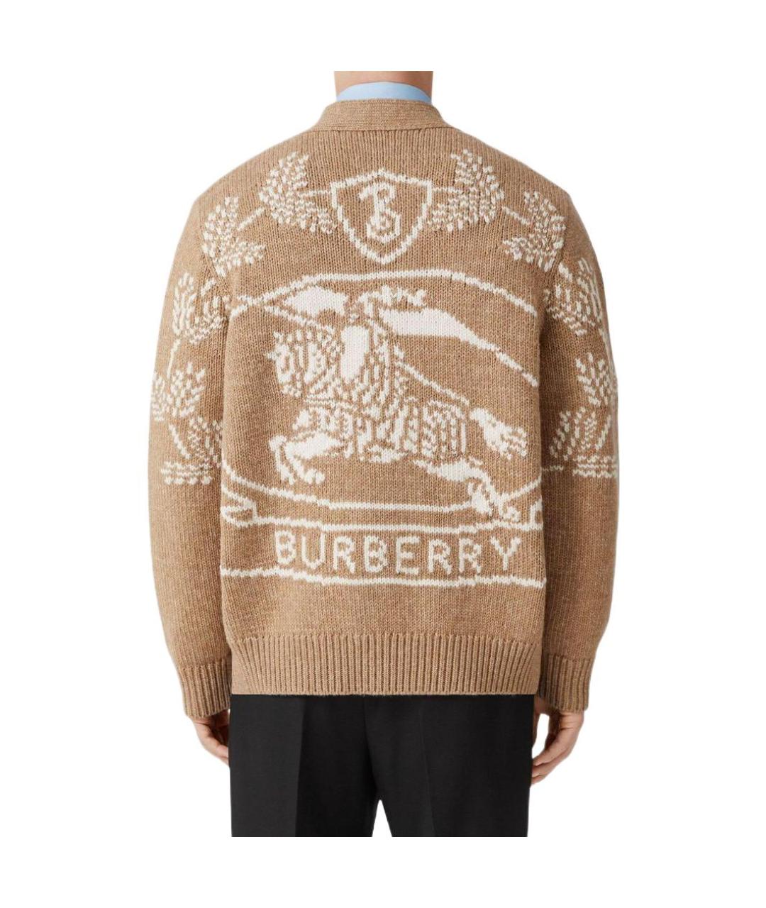BURBERRY Бежевый кашемировый кардиган, фото 3