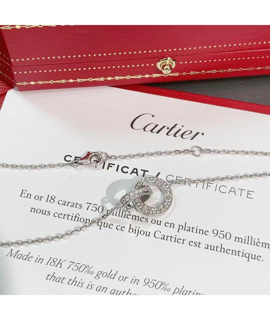 CARTIER Серебряное колье из белого золота, фото 8