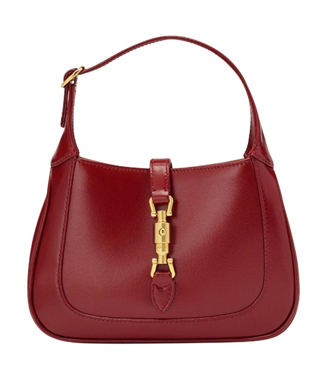 GUCCI Бордовая кожаная сумка через плечо, фото 1