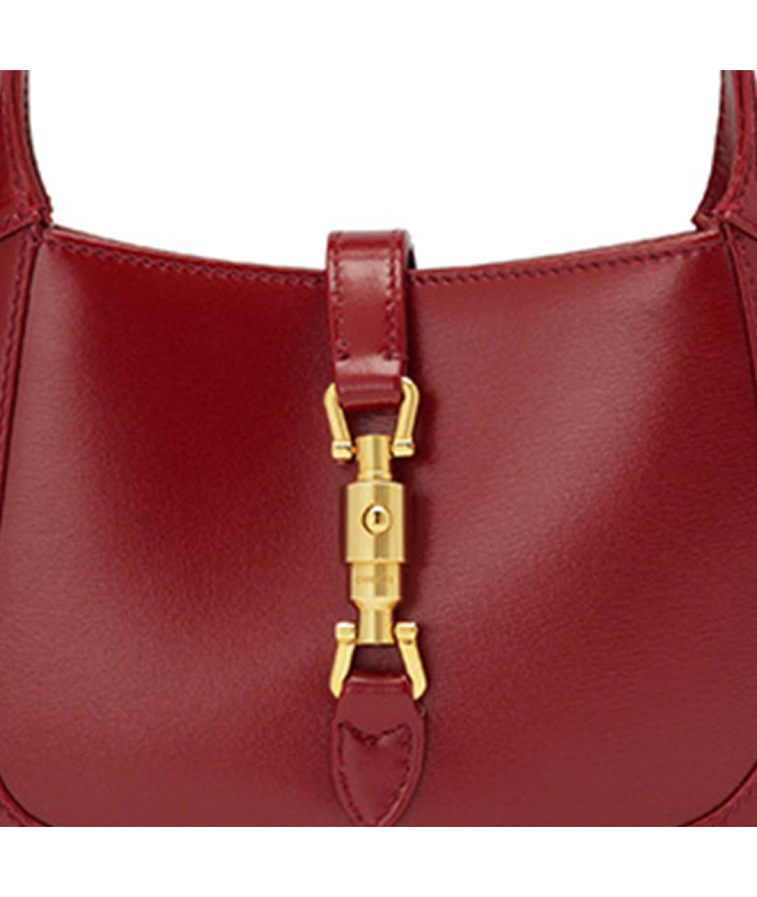 GUCCI Бордовая кожаная сумка через плечо, фото 8