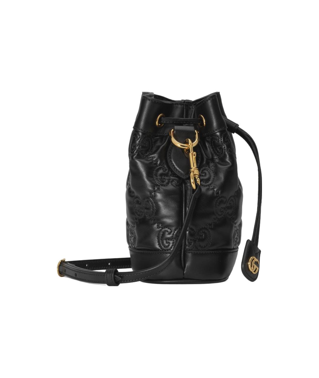 GUCCI Черная кожаная сумка через плечо, фото 4
