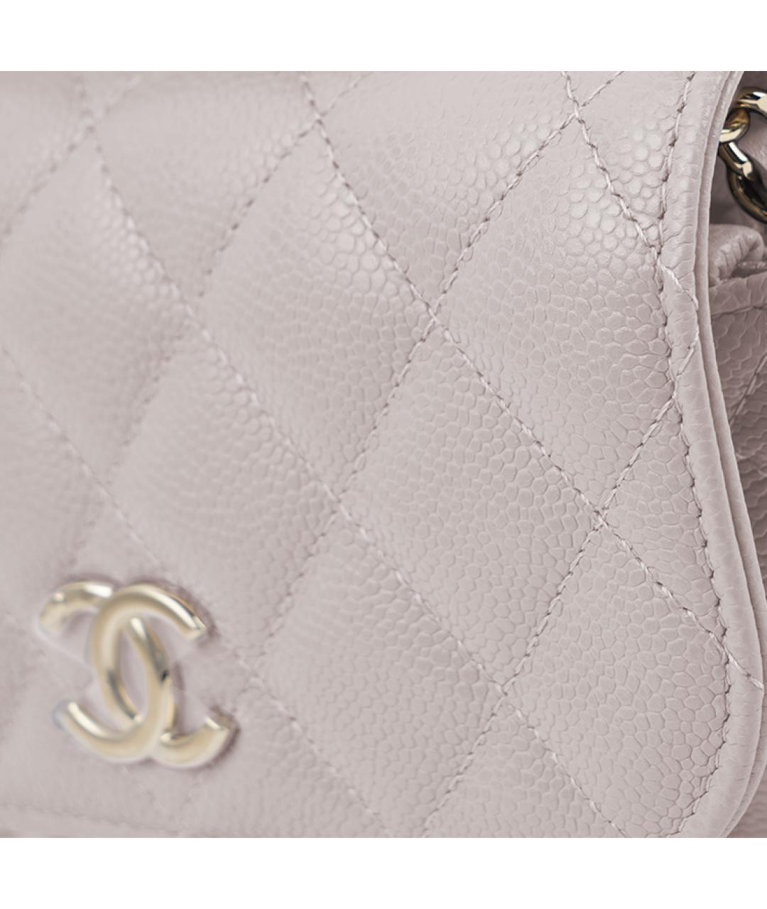 CHANEL Бежевая кожаная сумка через плечо, фото 4