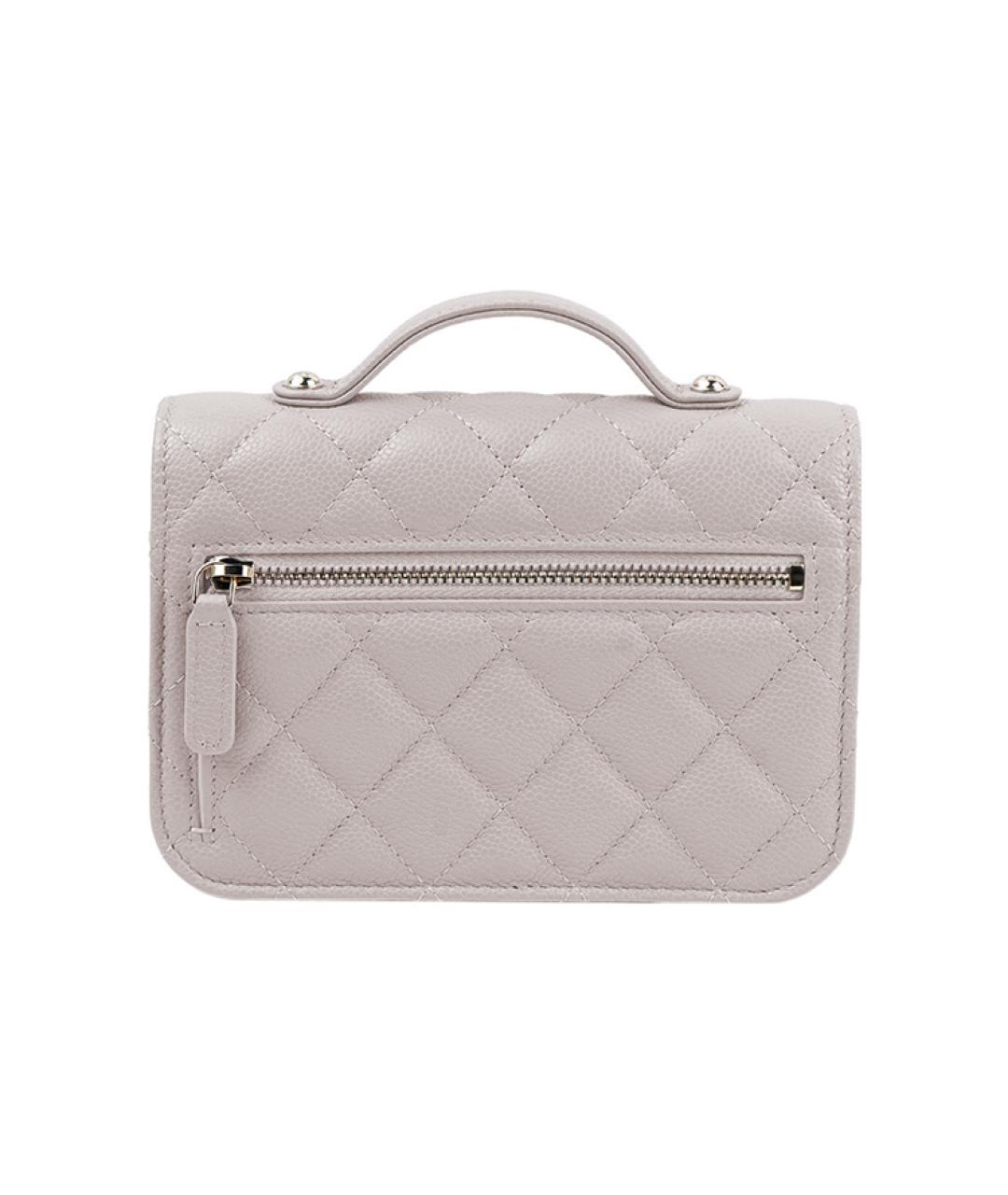 CHANEL Бежевая кожаная сумка через плечо, фото 3