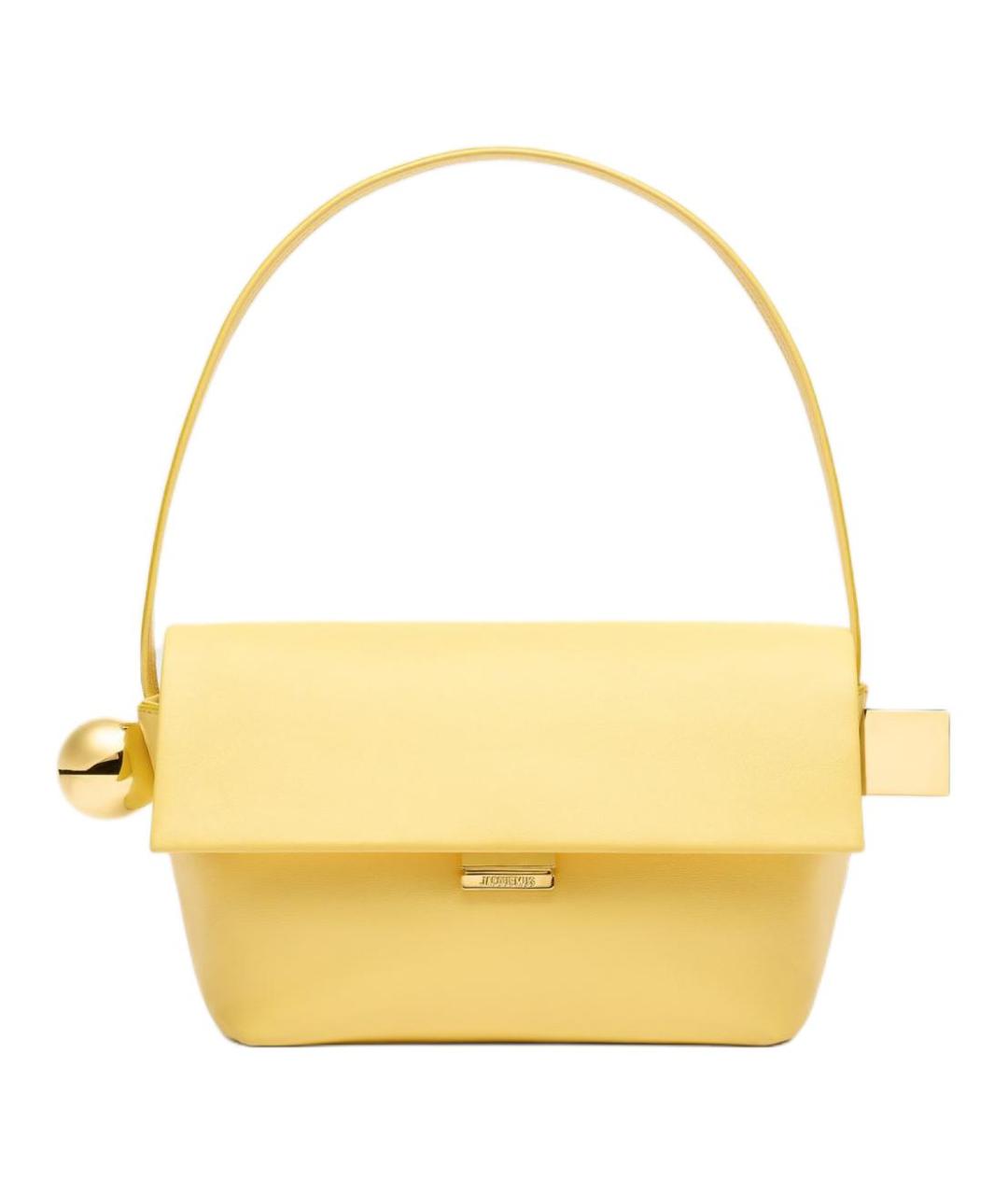 JACQUEMUS Желтая кожаная сумка через плечо, фото 1