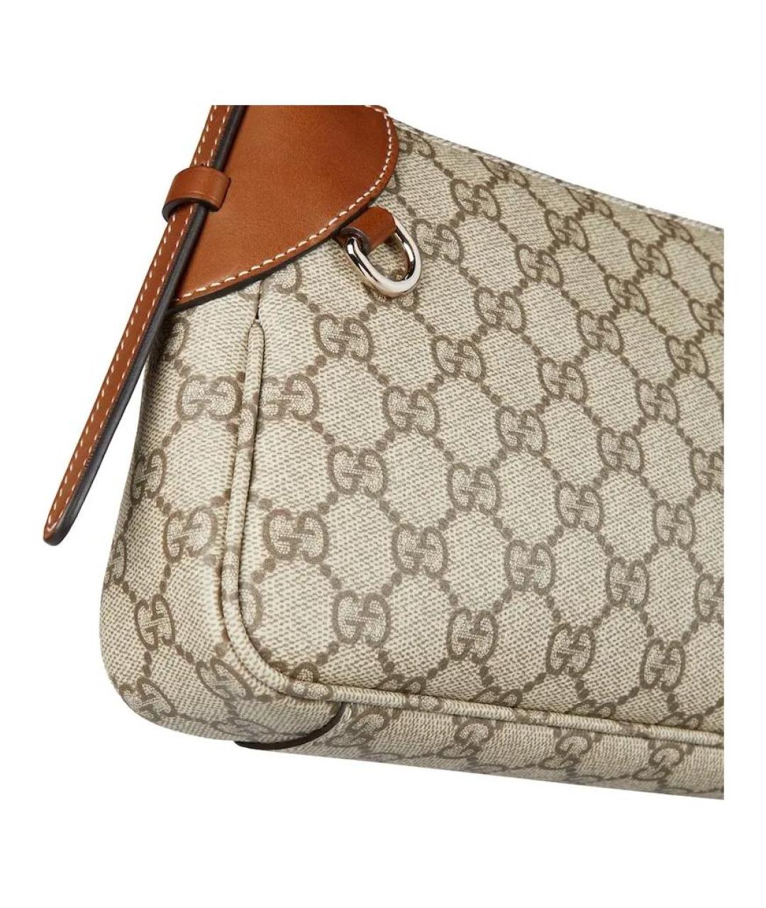 GUCCI Коричневая тканевая сумка через плечо, фото 6