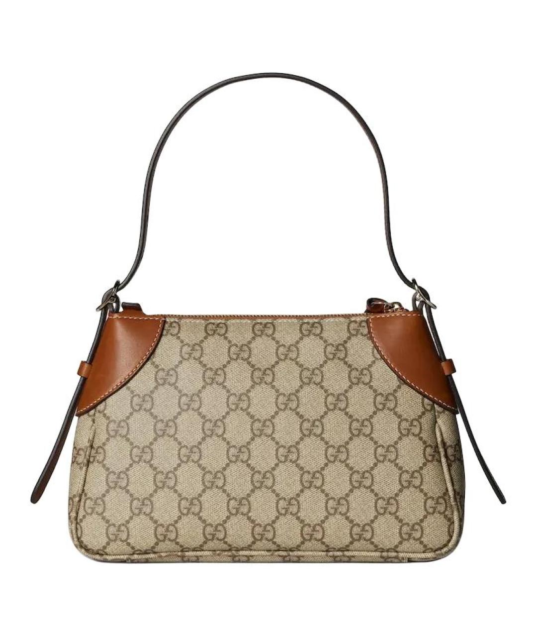 GUCCI Коричневая тканевая сумка через плечо, фото 4