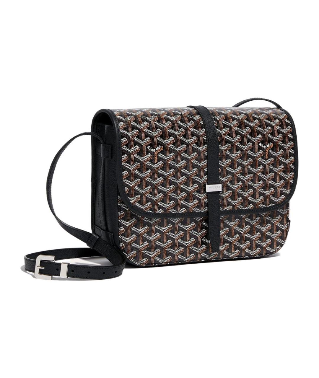 GOYARD Черная кожаная сумка через плечо, фото 1