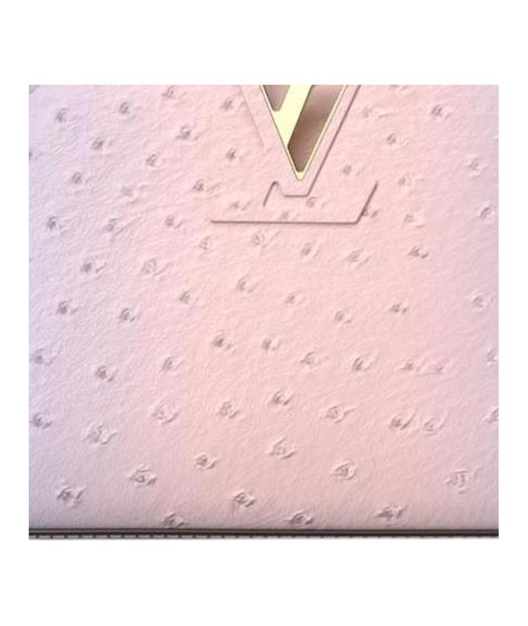 LOUIS VUITTON Розовая кожаная сумка через плечо, фото 3