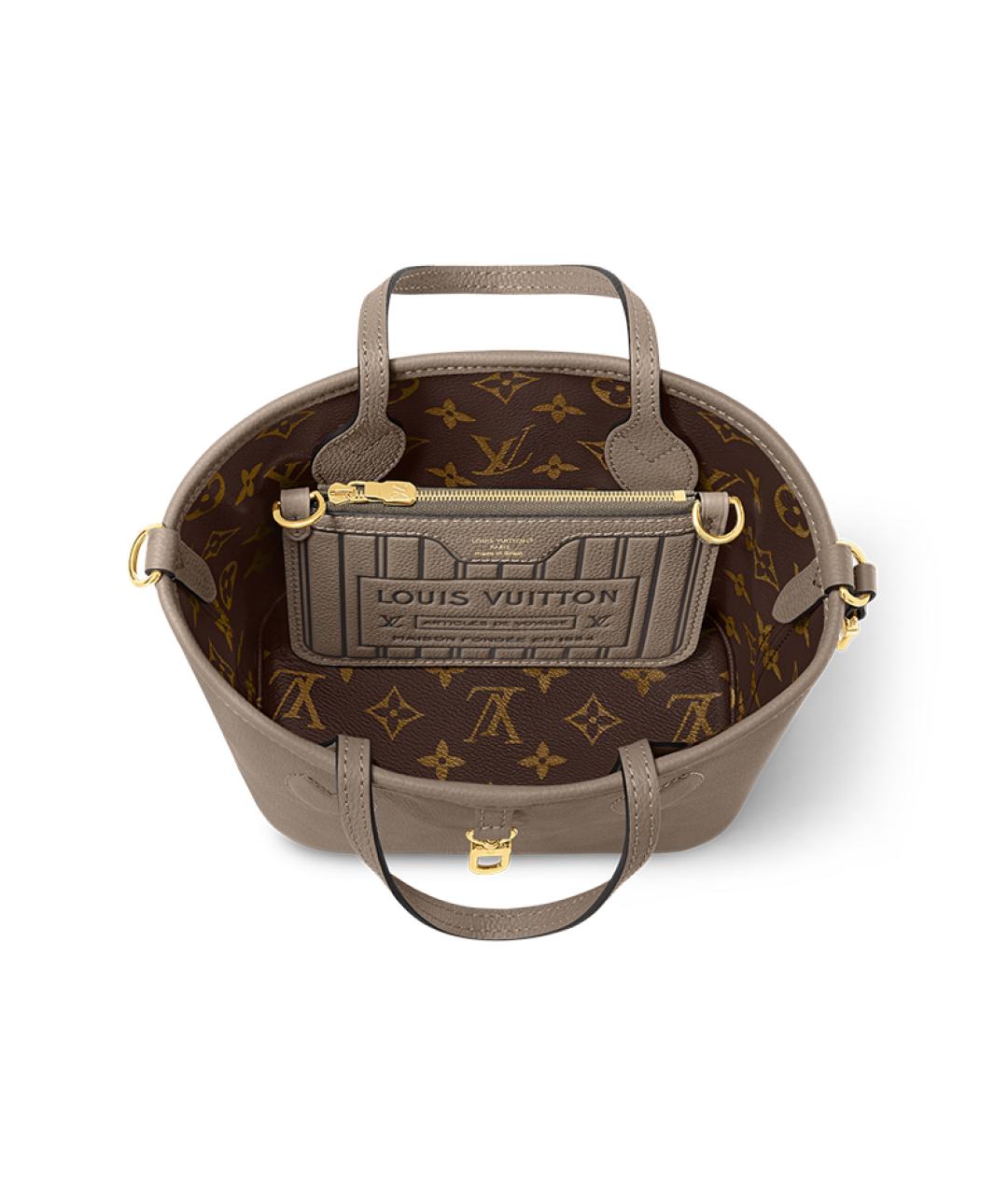 LOUIS VUITTON Коричневая кожаная сумка через плечо, фото 5