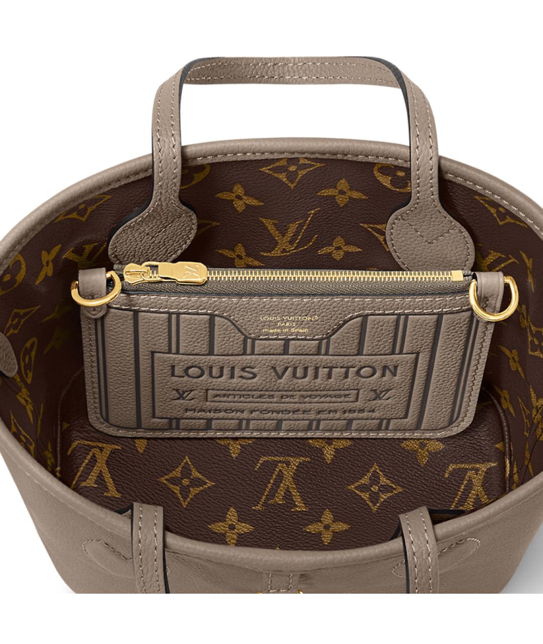LOUIS VUITTON Коричневая кожаная сумка через плечо, фото 6