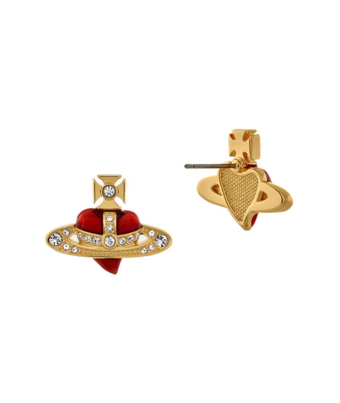 VIVIENNE WESTWOOD Золотые металлические серьги, фото 2