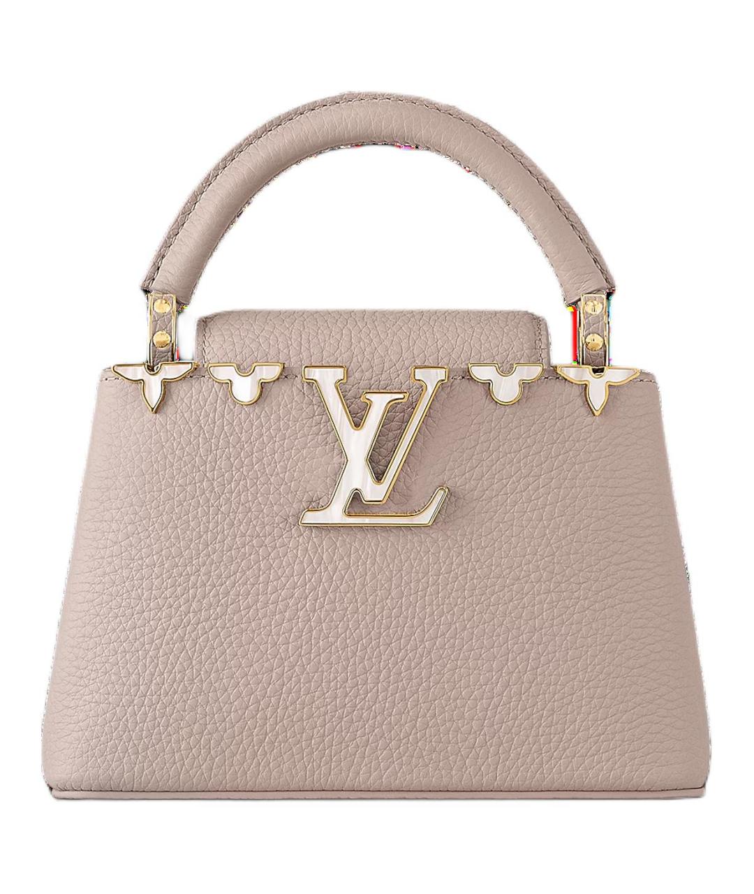 LOUIS VUITTON Бежевая кожаная сумка через плечо, фото 1