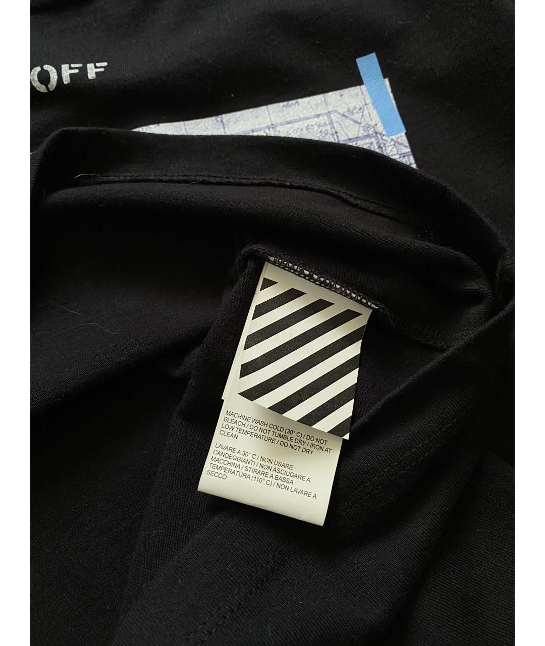 OFF-WHITE Черная хлопковая футболка, фото 4