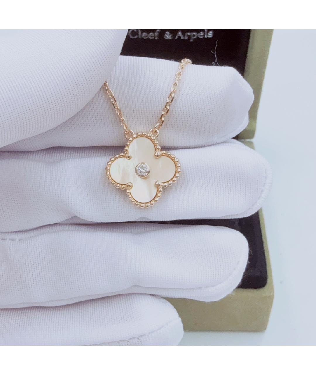 VAN CLEEF & ARPELS Белая подвеска из желтого золота, фото 3