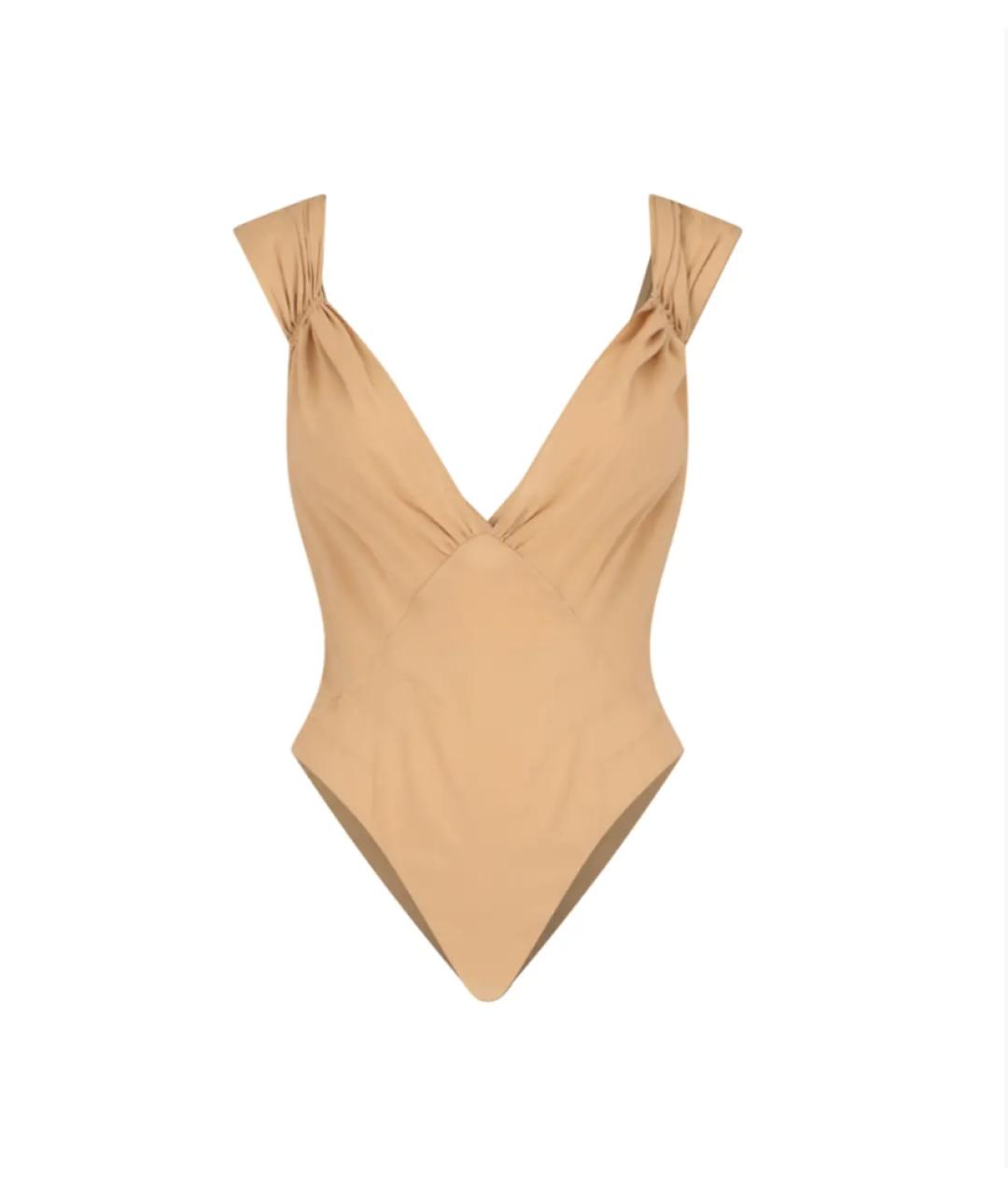 SAINT LAURENT Бежевая шелковая блузы, фото 1