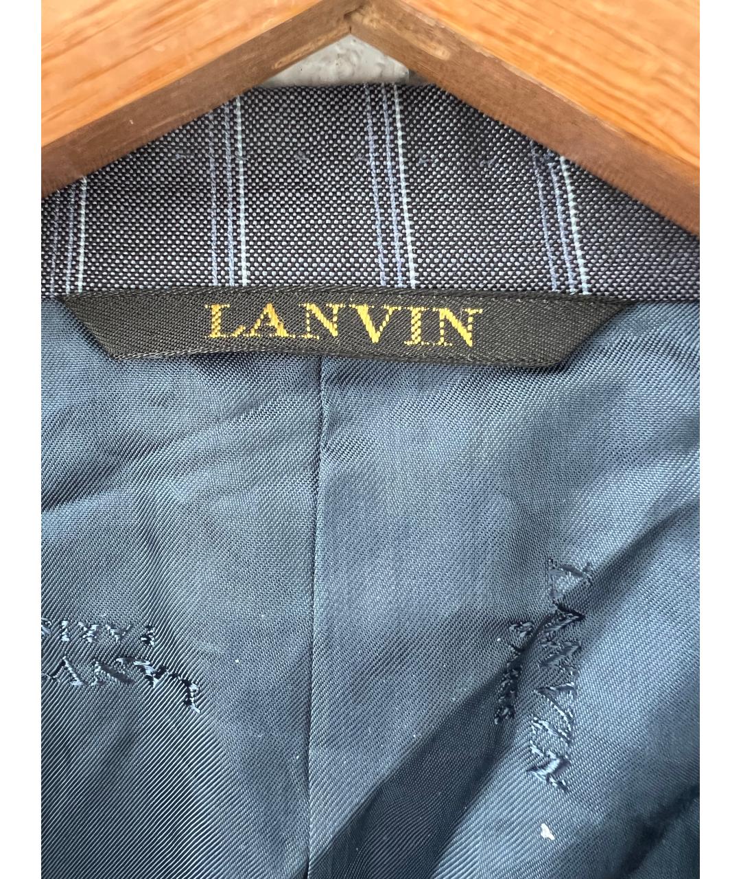 LANVIN Темно-синий пиджак, фото 3