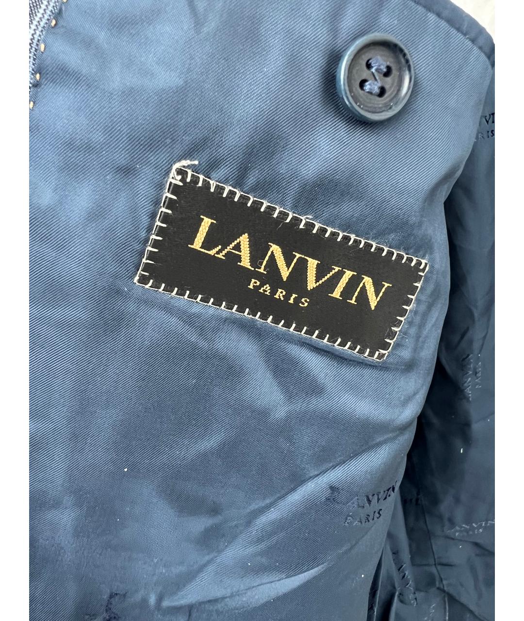 LANVIN Темно-синий пиджак, фото 4