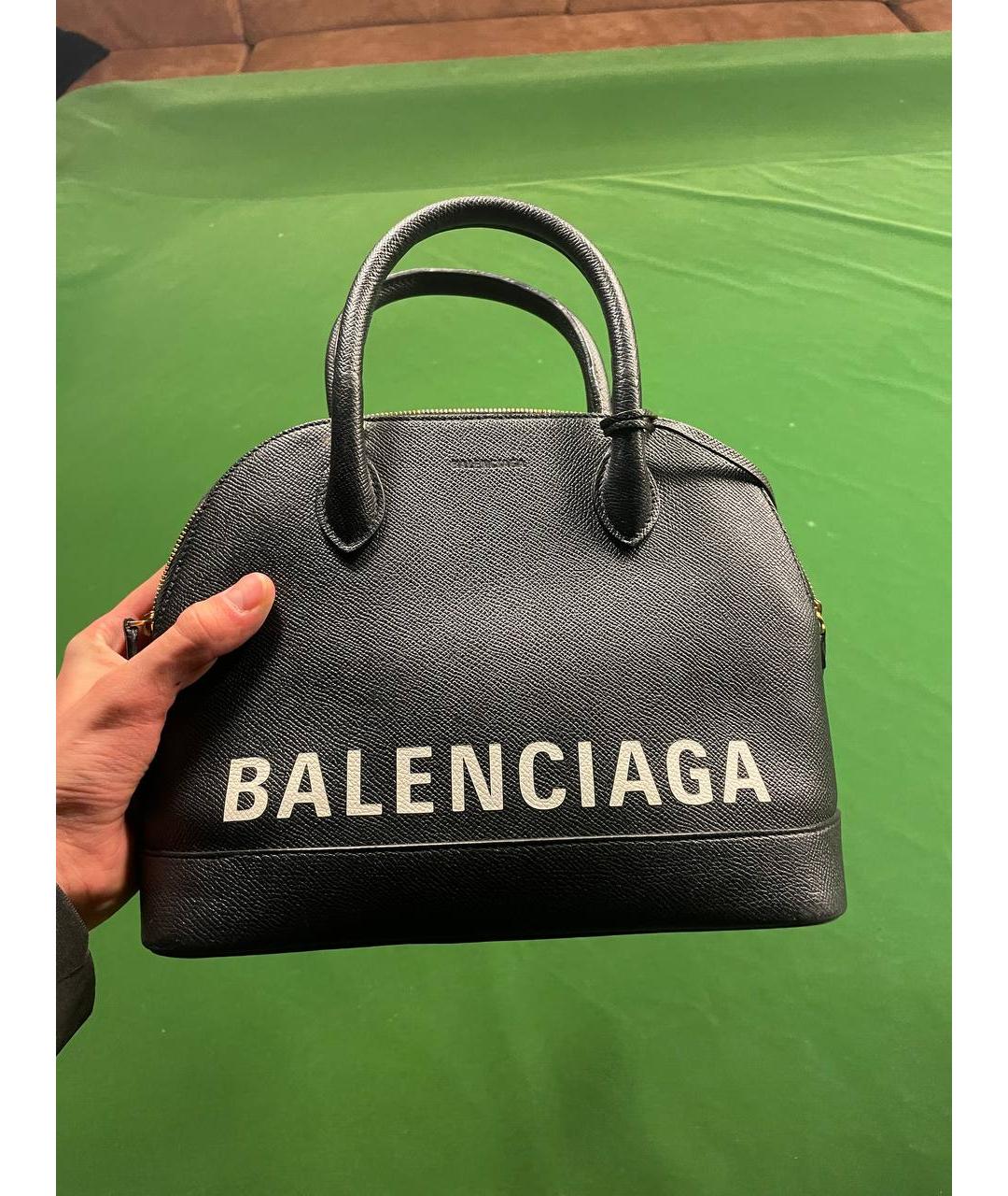 BALENCIAGA Черная кожаная сумка с короткими ручками, фото 4