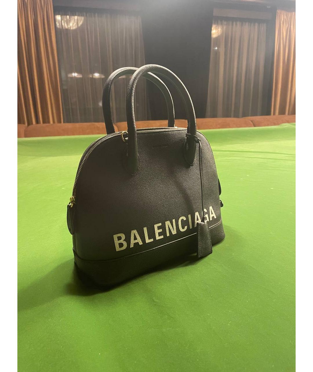 BALENCIAGA Черная кожаная сумка с короткими ручками, фото 2