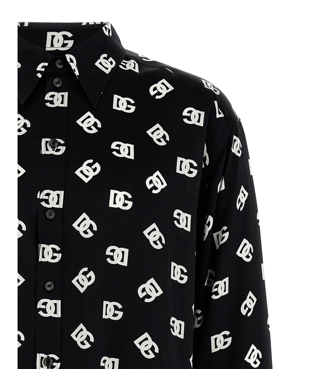 DOLCE&GABBANA Белая шелковая кэжуал рубашка, фото 3