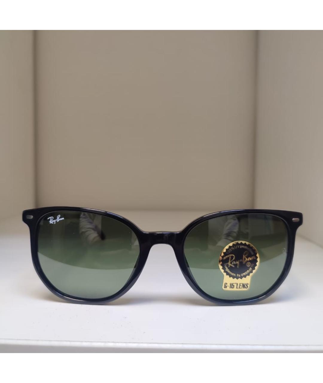 RAY BAN Черные пластиковые солнцезащитные очки, фото 10