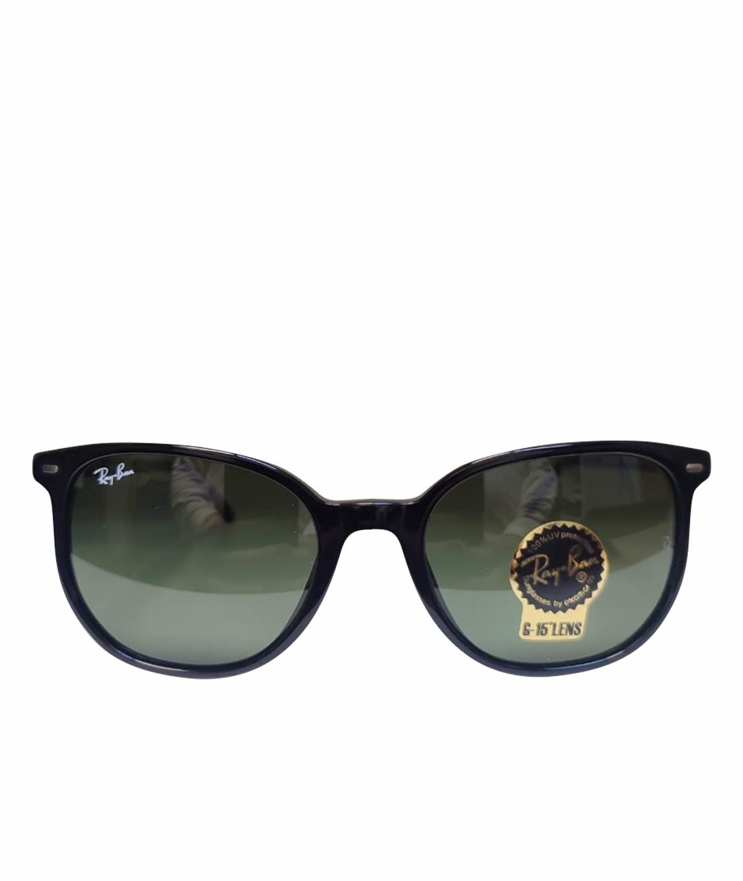 RAY BAN Черные пластиковые солнцезащитные очки, фото 1