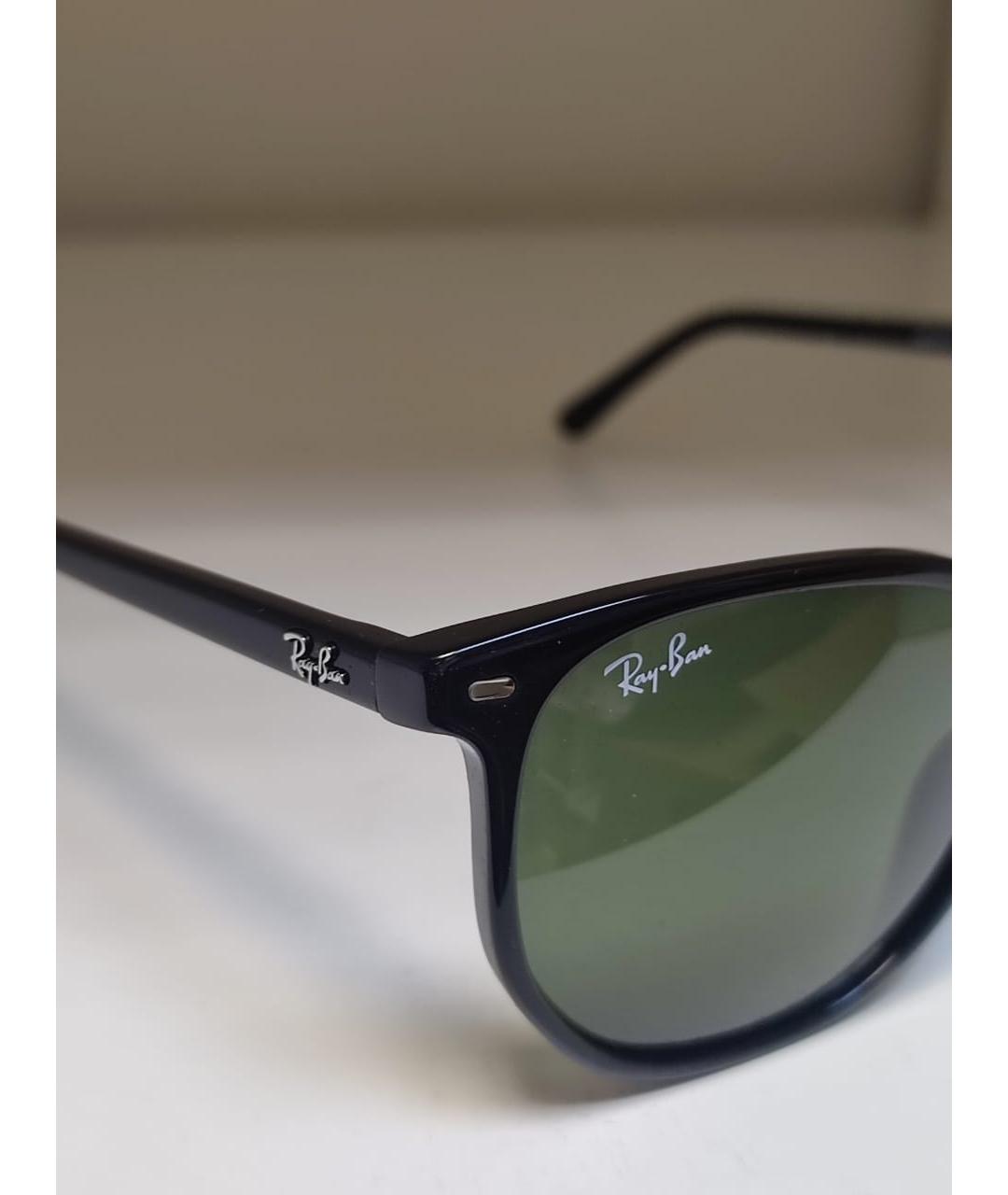 RAY BAN Черные пластиковые солнцезащитные очки, фото 3