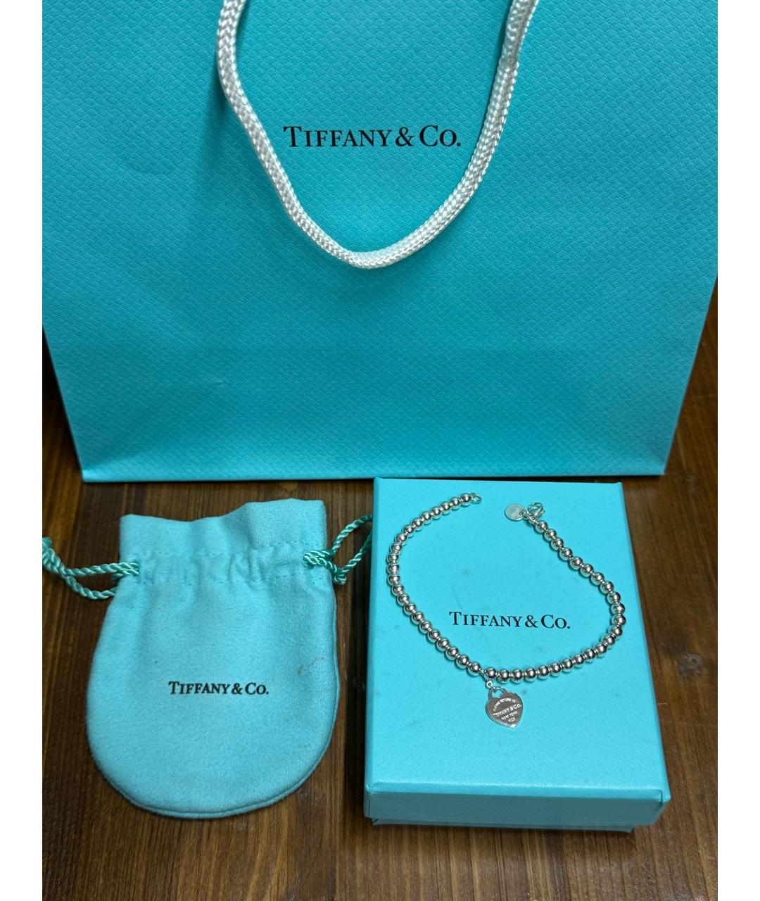 TIFFANY&CO Бирюзовый серебряный браслет, фото 7