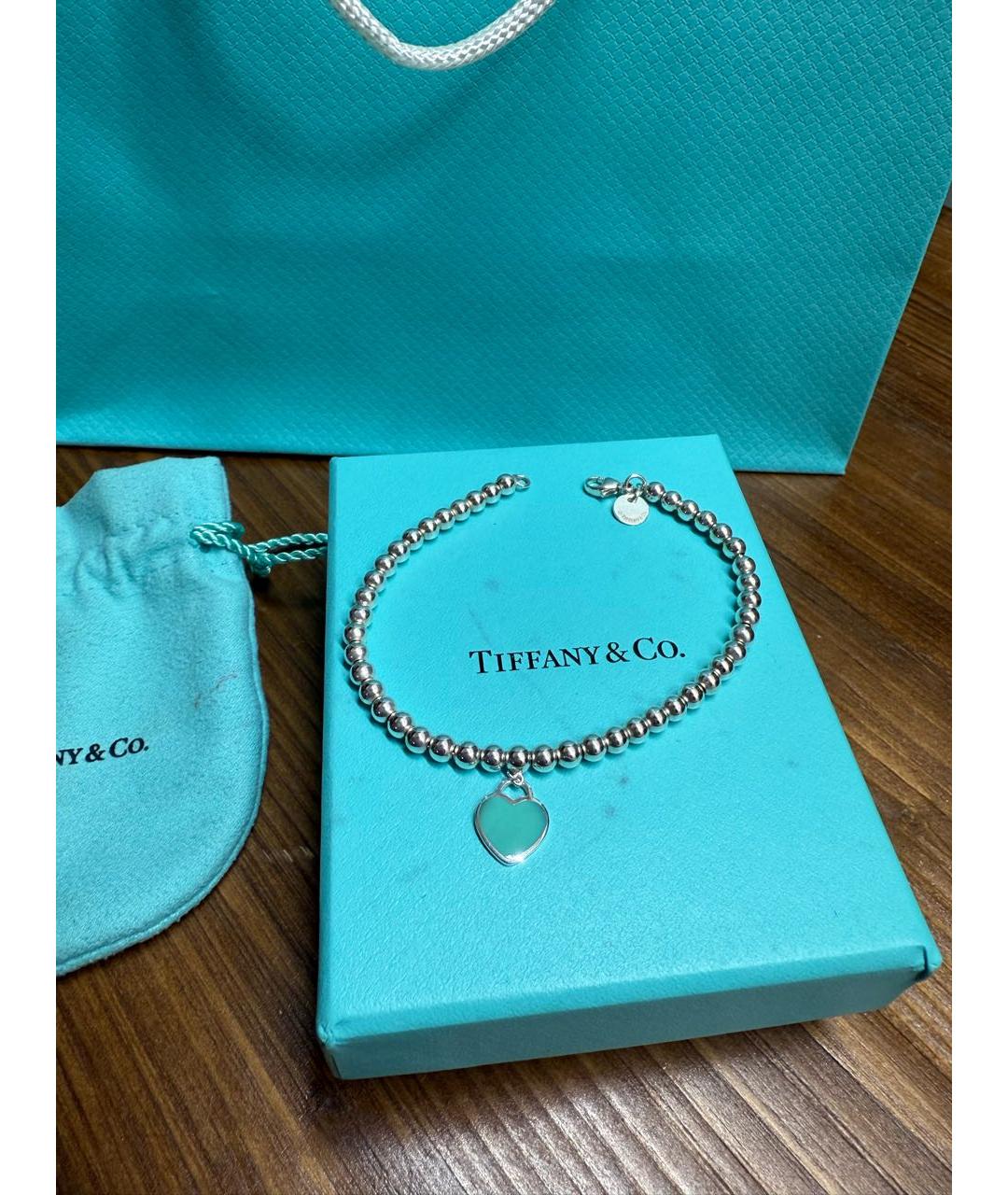 TIFFANY&CO Бирюзовый серебряный браслет, фото 3