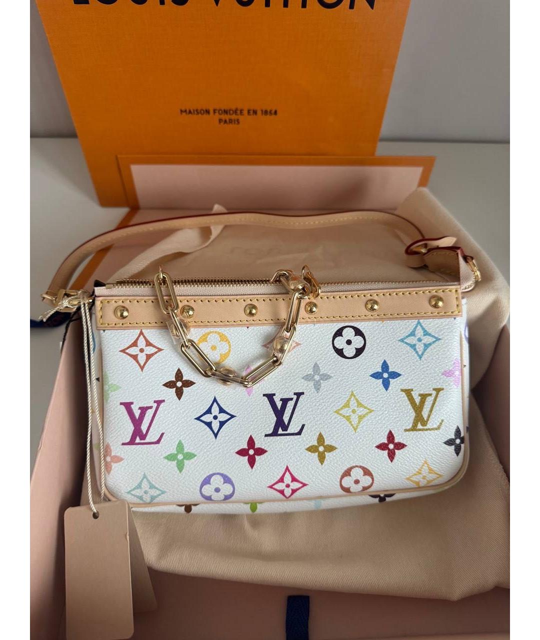 LOUIS VUITTON Белая сумка через плечо, фото 6