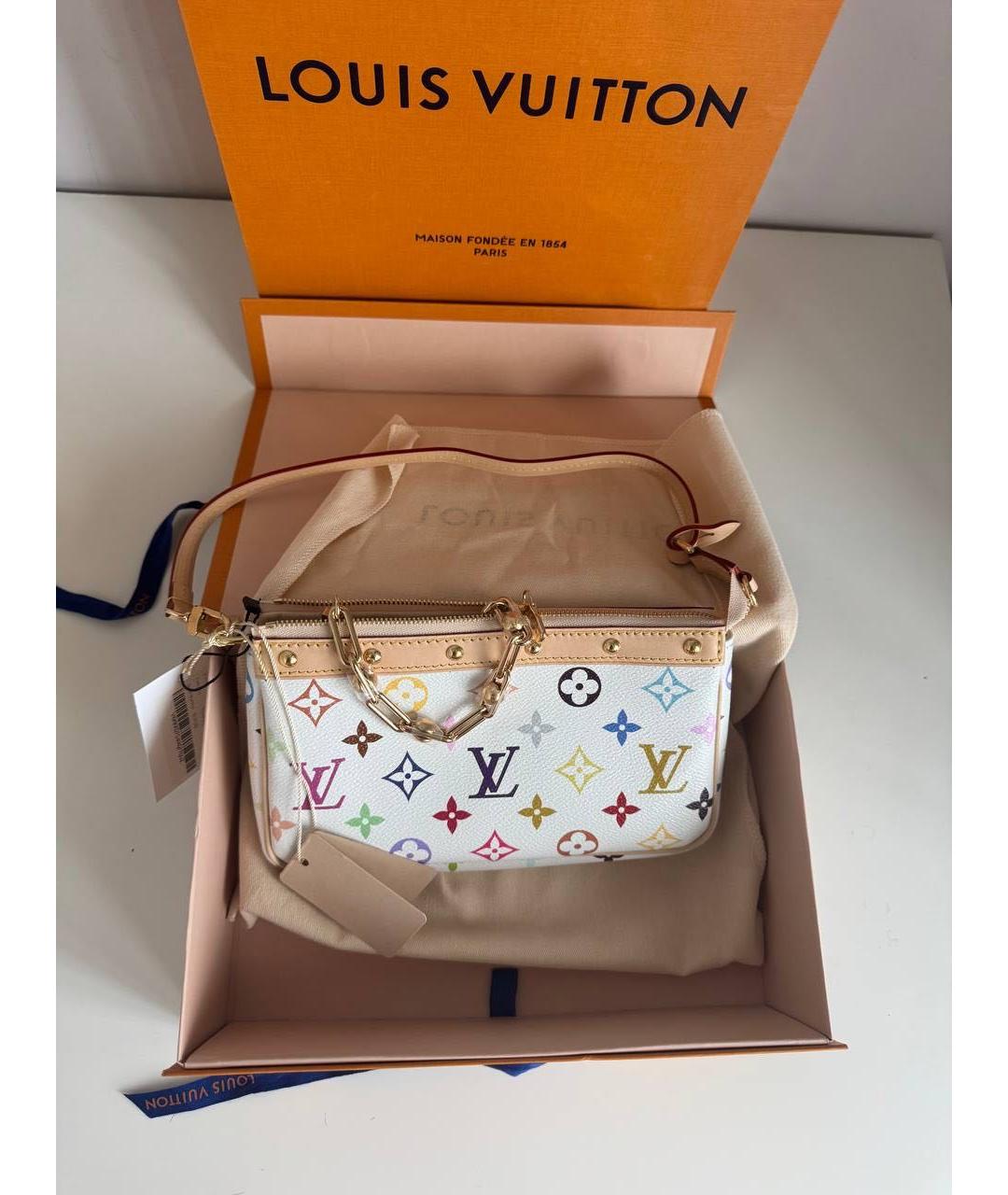 LOUIS VUITTON Белая сумка через плечо, фото 5