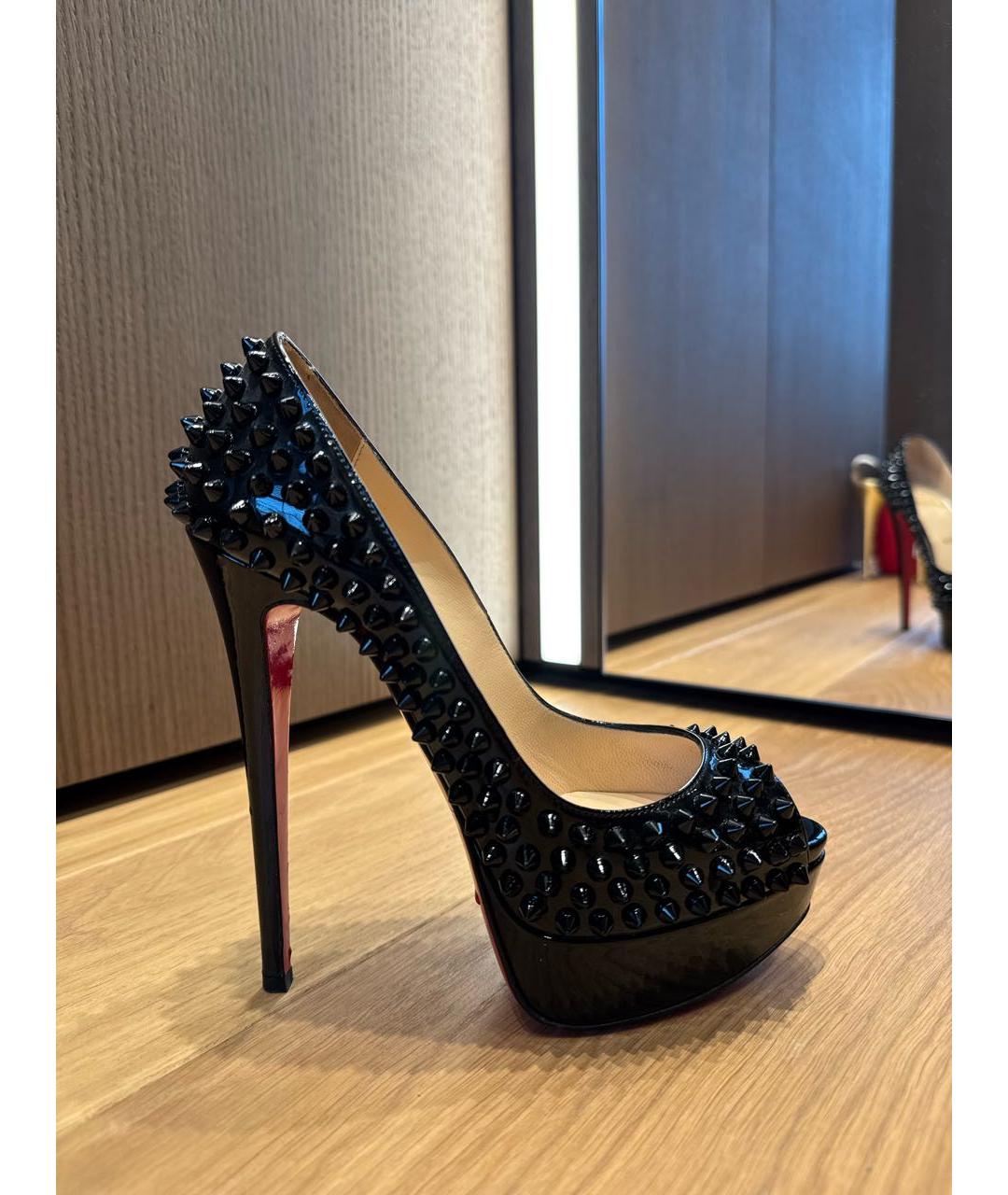 CHRISTIAN LOUBOUTIN Черные туфли из лакированной кожи, фото 5