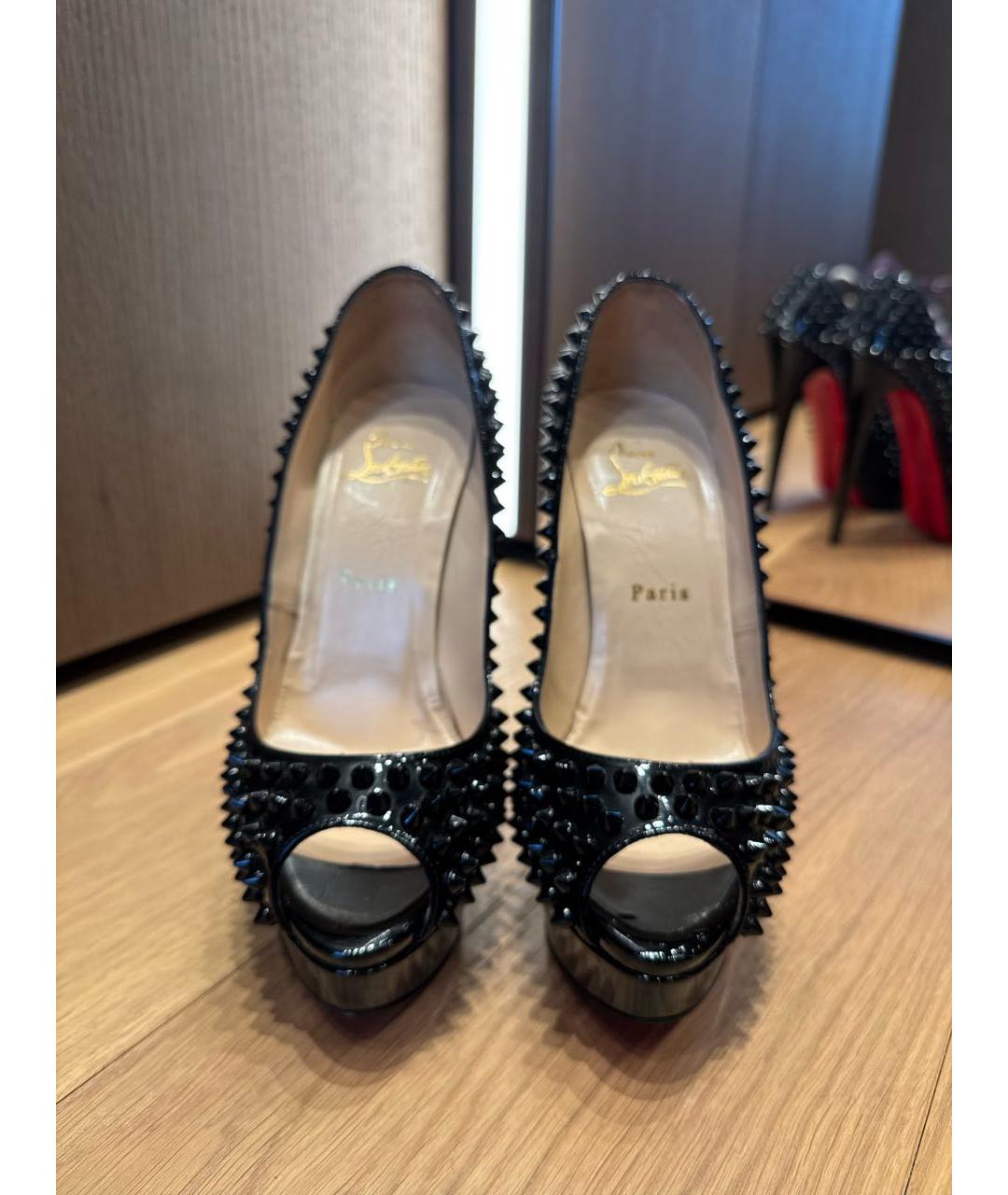 CHRISTIAN LOUBOUTIN Черные туфли из лакированной кожи, фото 3