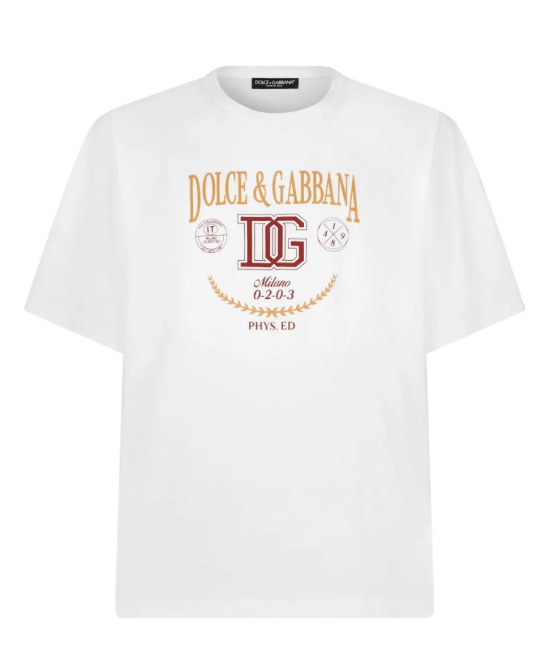 DOLCE&GABBANA Белая хлопковая футболка, фото 1