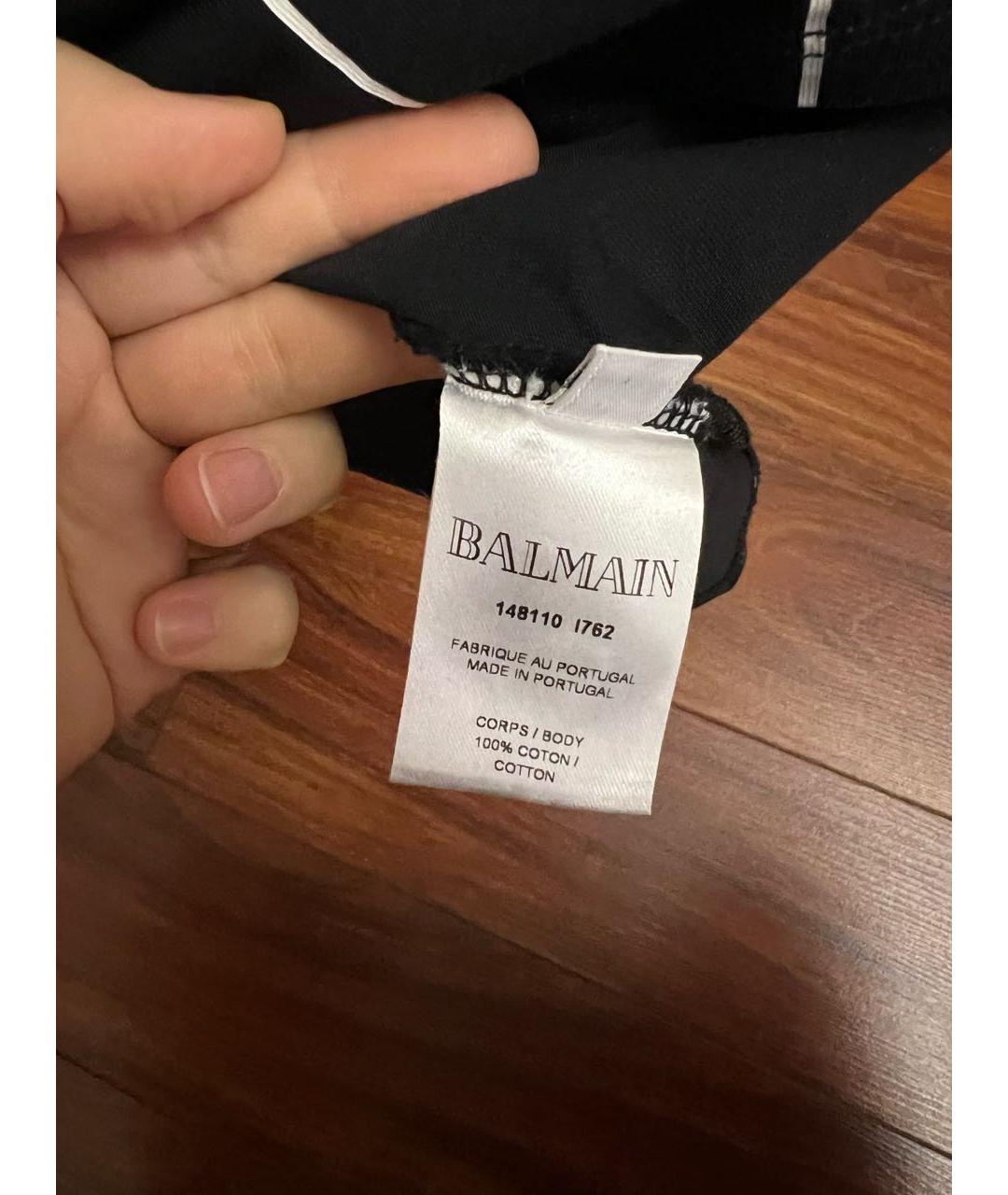 BALMAIN Черная футболка, фото 5