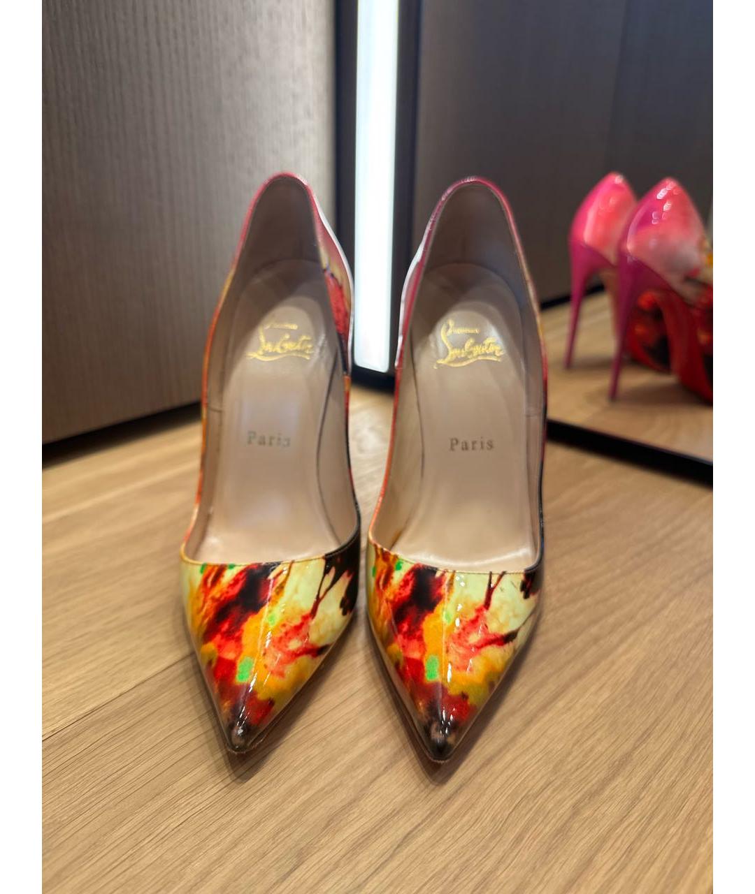 CHRISTIAN LOUBOUTIN Мульти туфли из лакированной кожи, фото 3