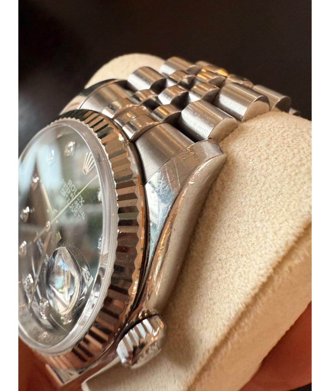 ROLEX Черные часы из белого золота, фото 7