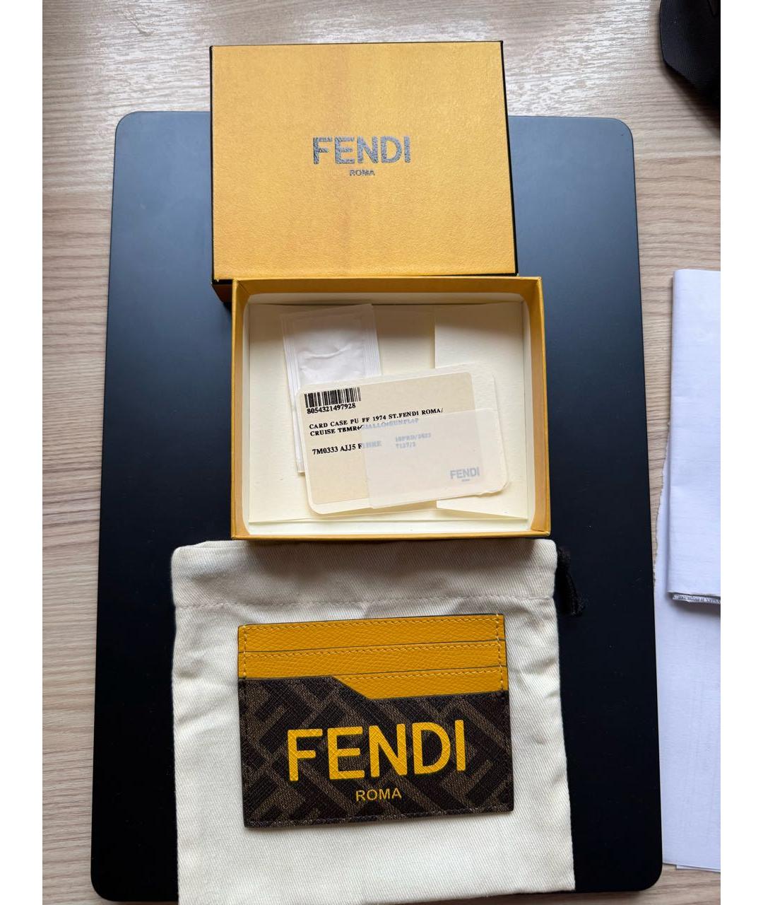 FENDI Коричневый кардхолдер, фото 2