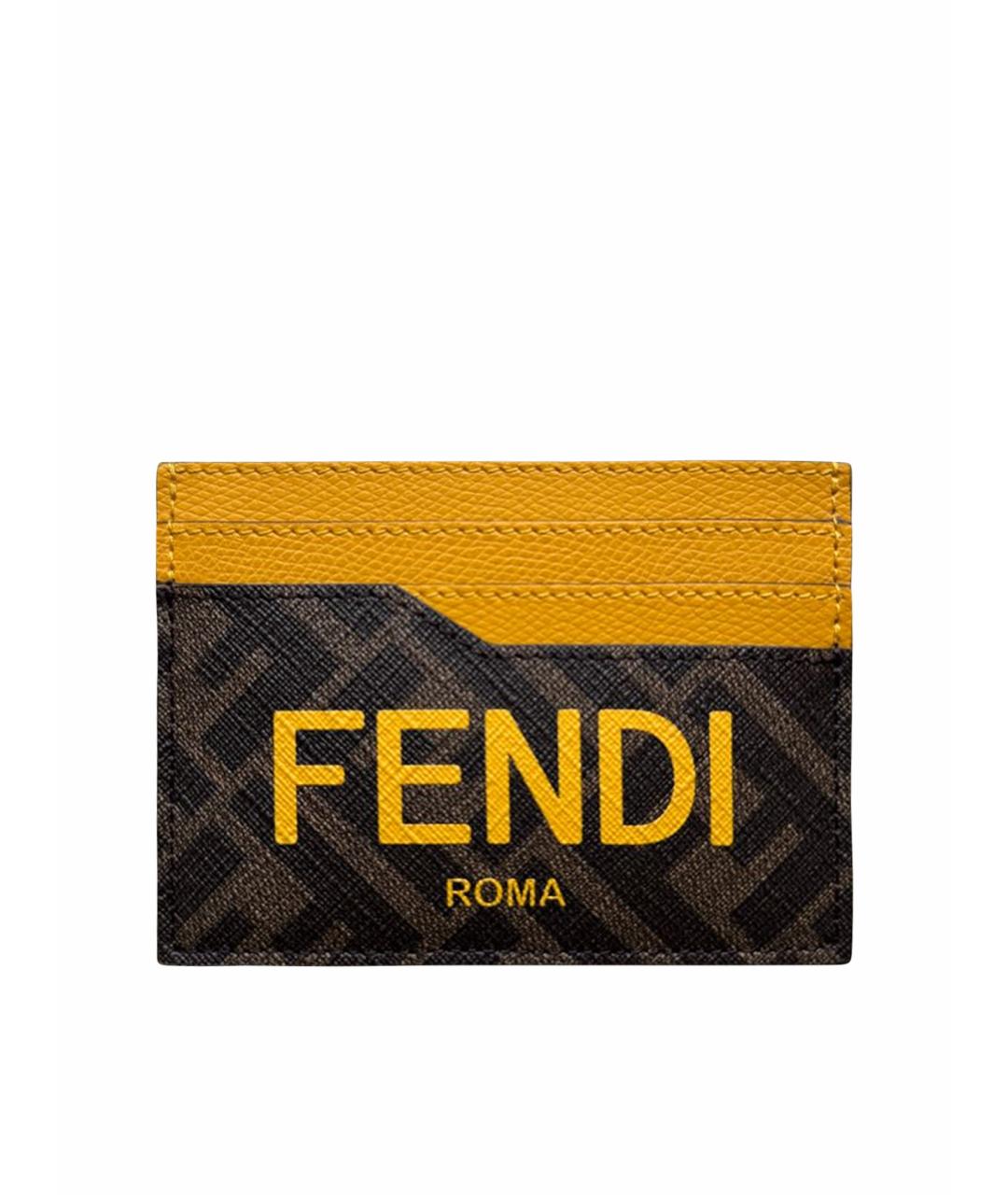 FENDI Коричневый кардхолдер, фото 1