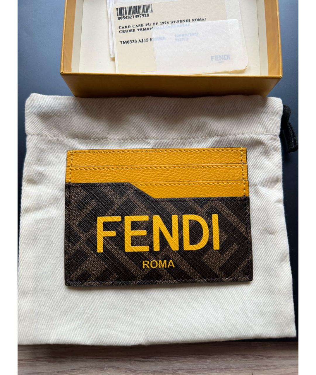 FENDI Коричневый кардхолдер, фото 6