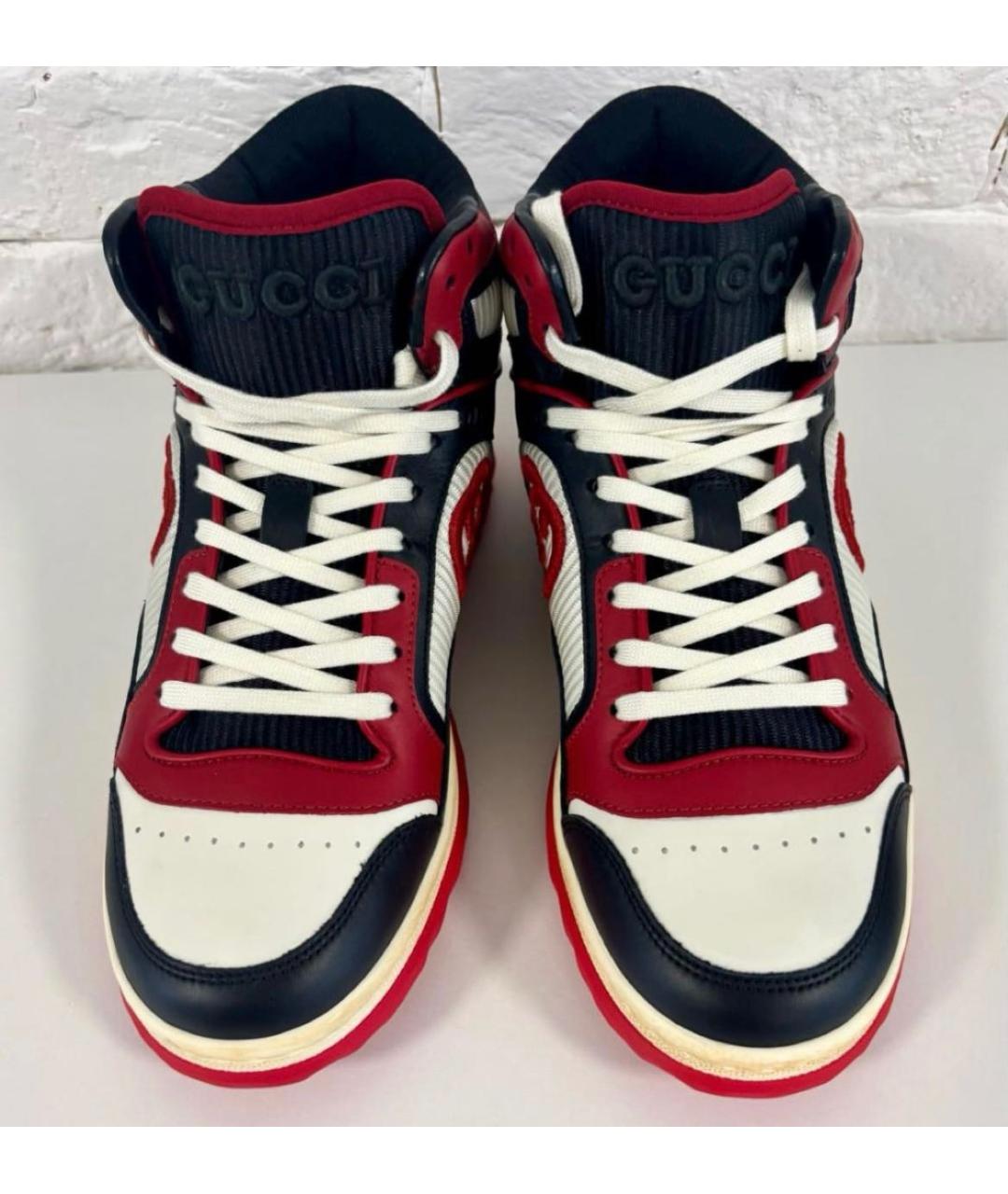 GUCCI Мульти кожаные высокие кроссовки / кеды, фото 7