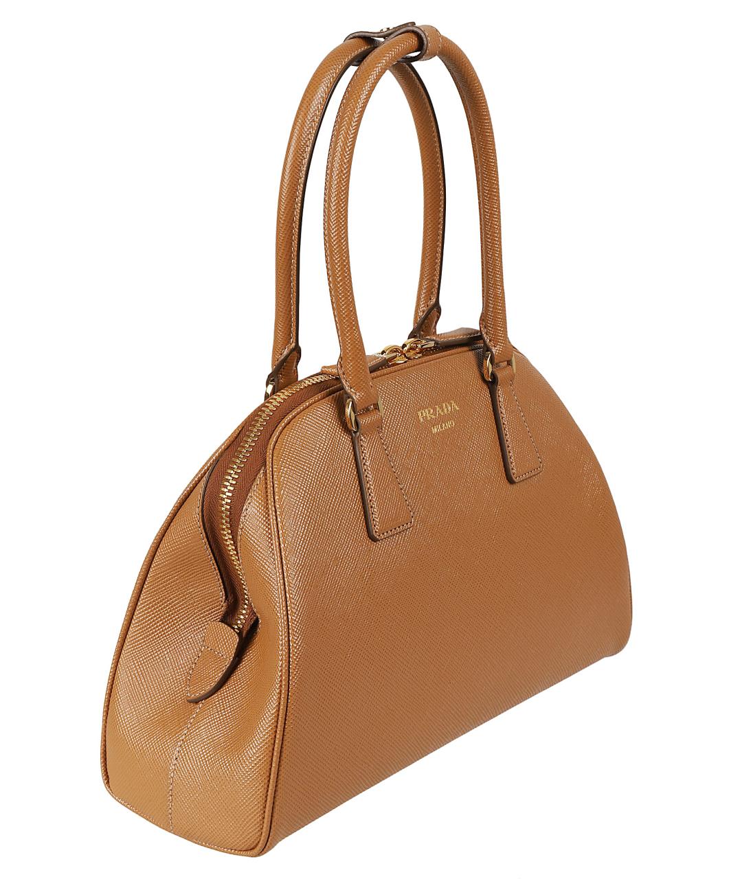 PRADA Бежевая кожаная сумка тоут, фото 3
