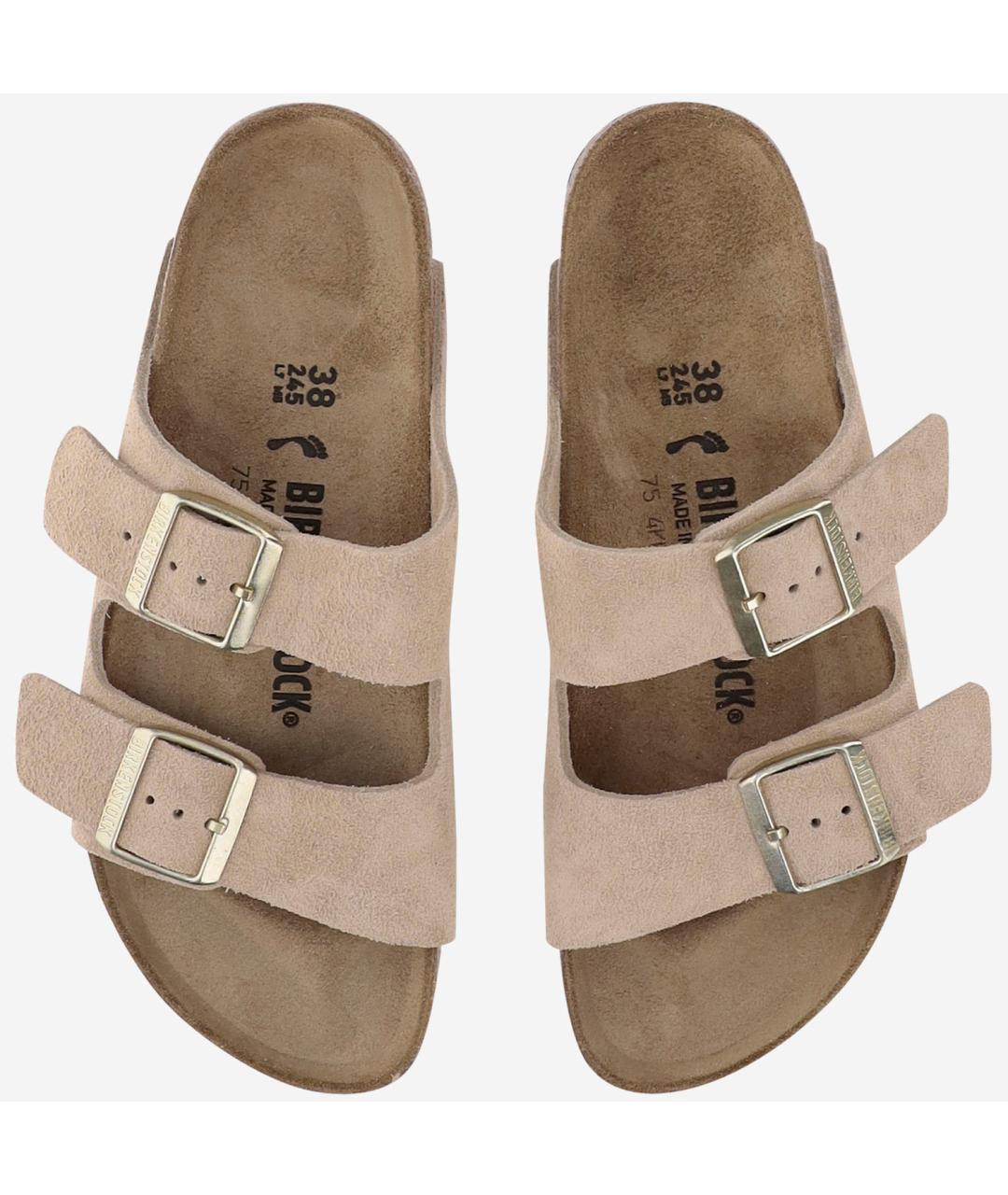 BIRKENSTOCK Бежевые замшевые сандалии, фото 2