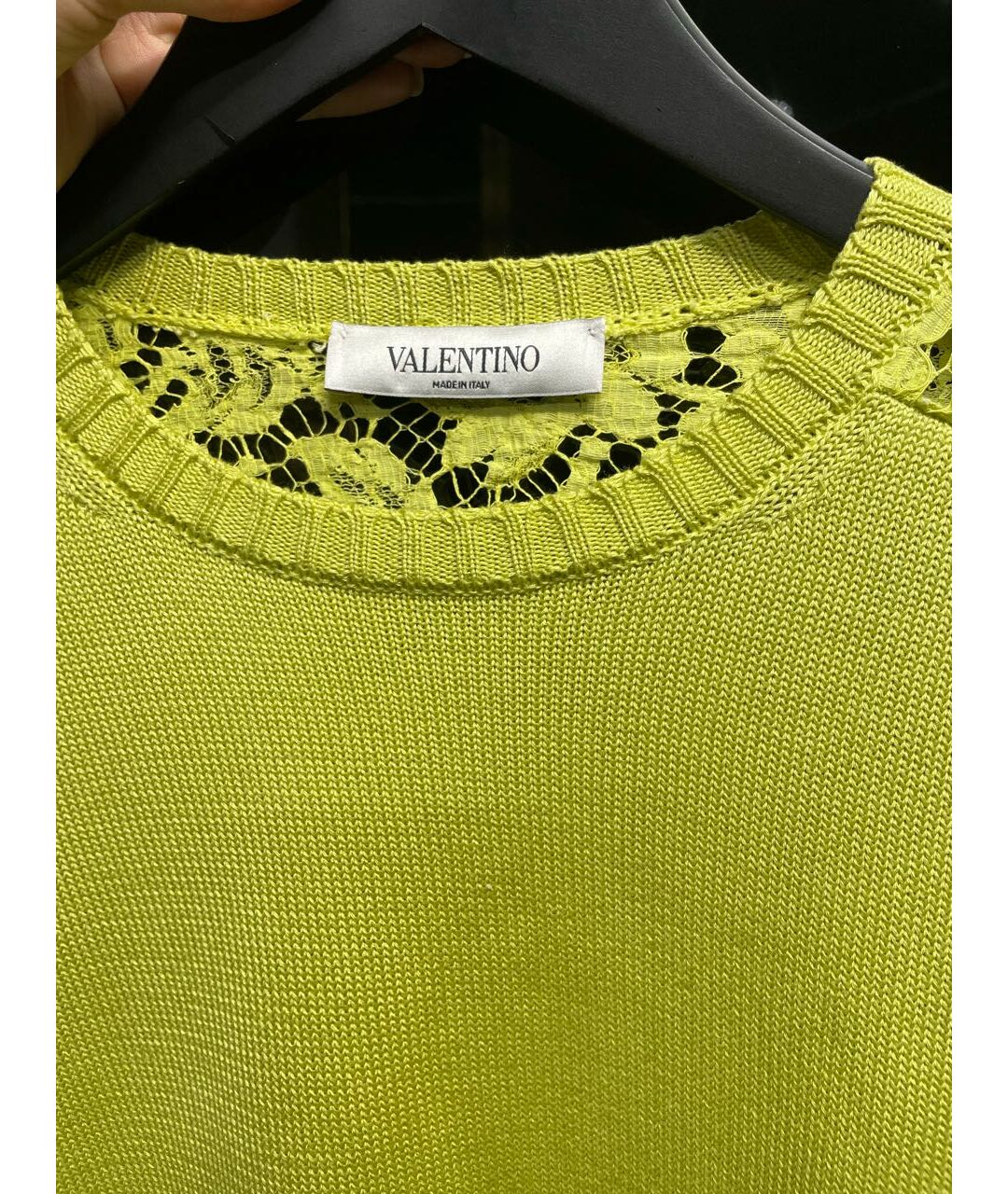 VALENTINO Желтый хлопковый джемпер / свитер, фото 3