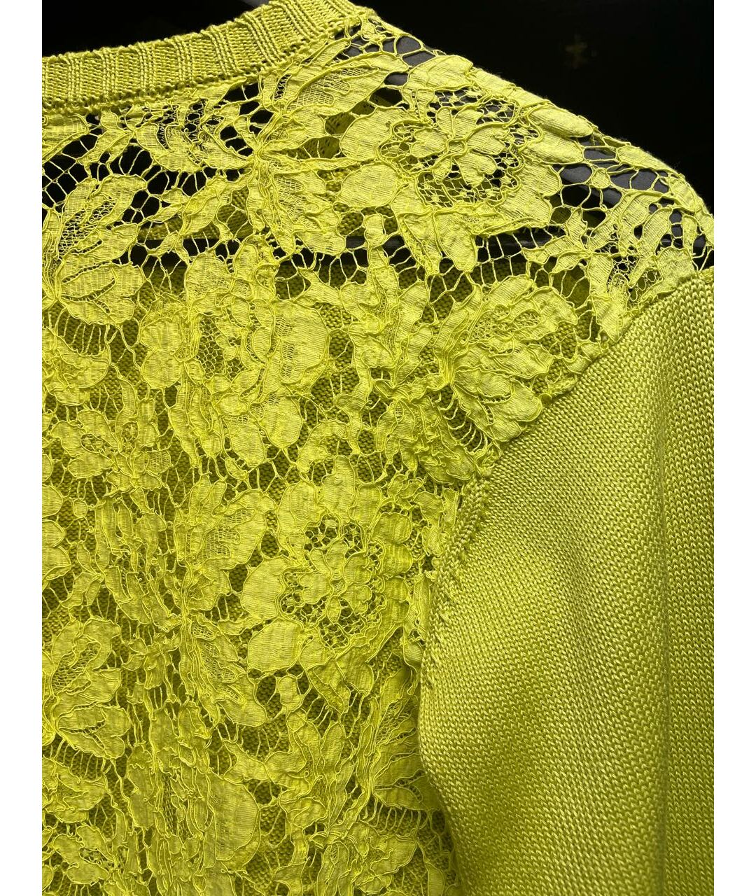 VALENTINO Желтый хлопковый джемпер / свитер, фото 4
