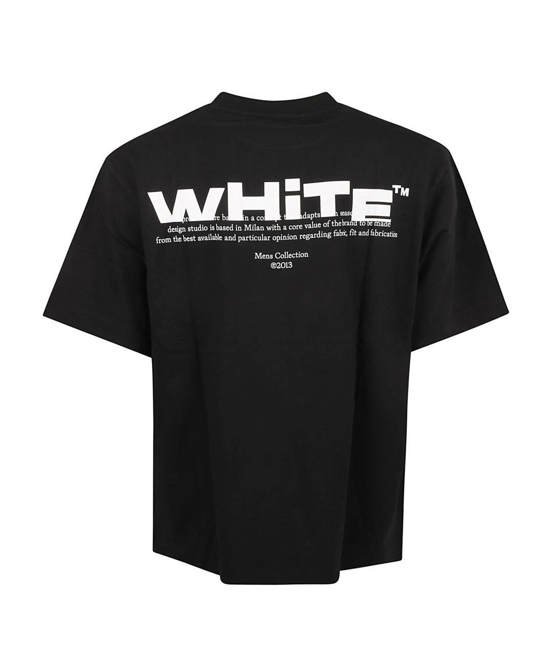 OFF-WHITE Черная хлопковая футболка, фото 2