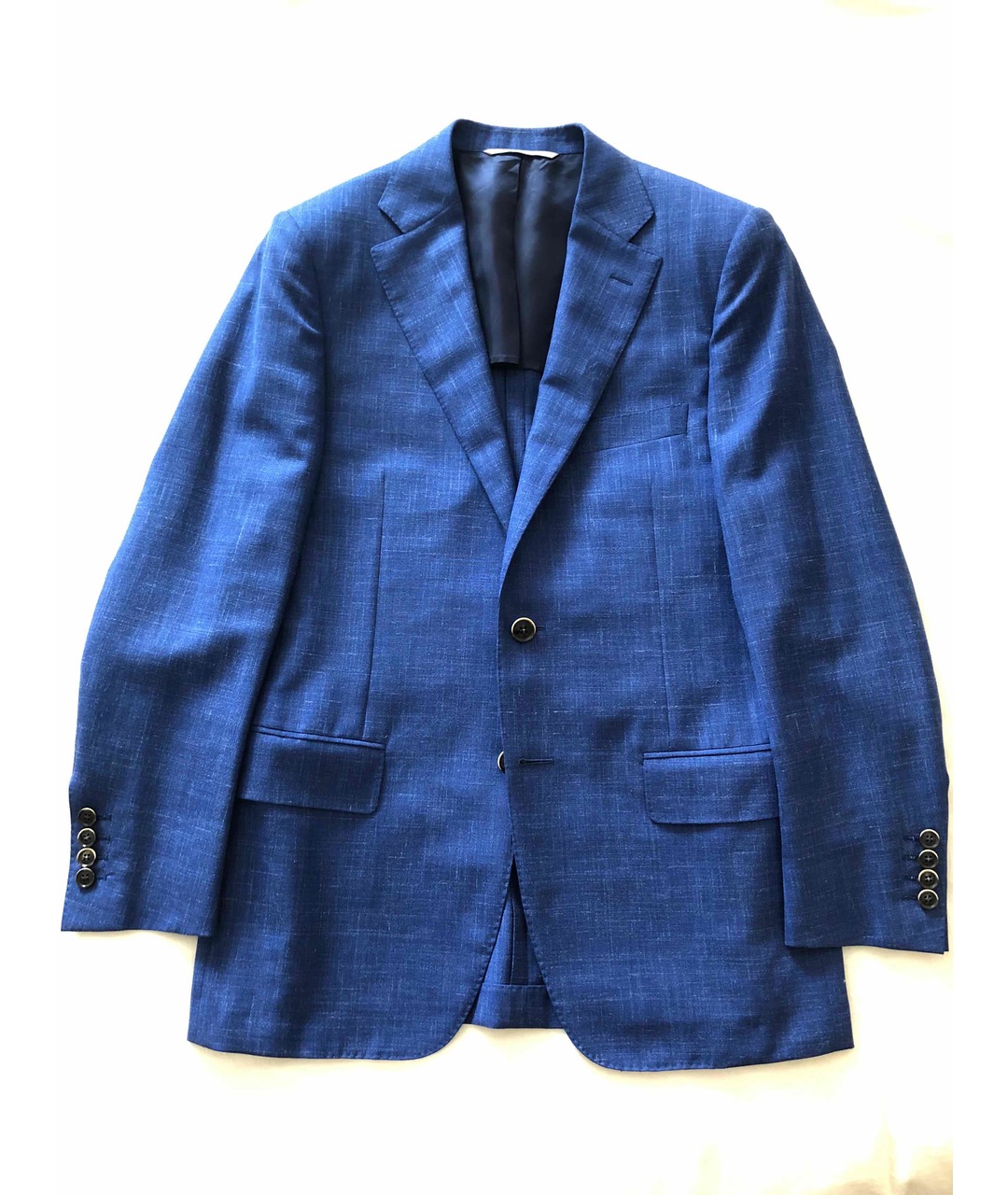 CANALI Синий льняной пиджак, фото 3