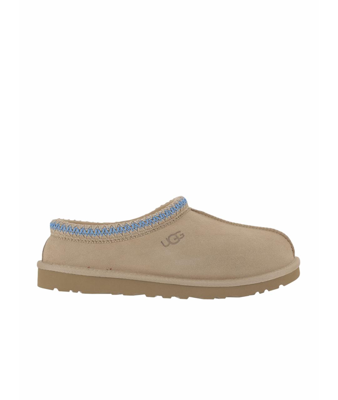 UGG AUSTRALIA Бежевые кожаные мокасины, фото 1