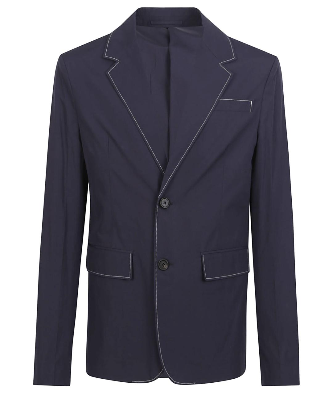 PRADA Темно-синий хлопковый пиджак, фото 1